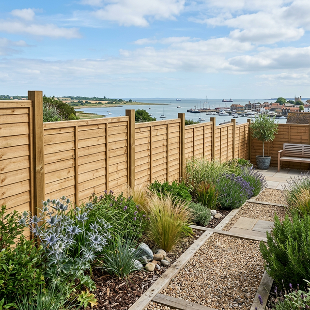 Garden fencing installation